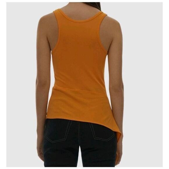 Helmut Lang Apricot Assymeyric Draped Tank Top, NWT,Sz. L - Picture 3 of 4